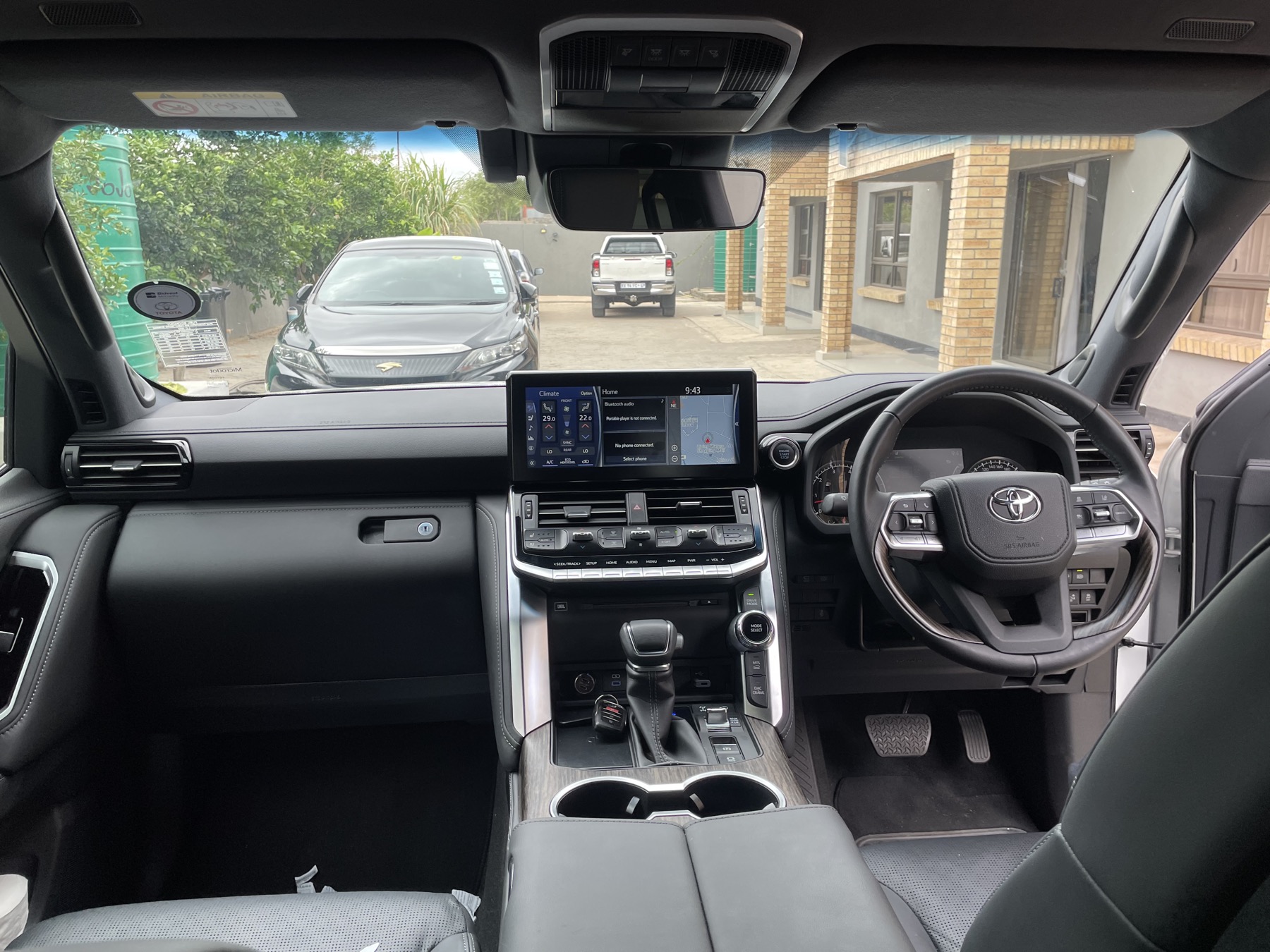 Premium vehicle interior — Land Cruiser cabin