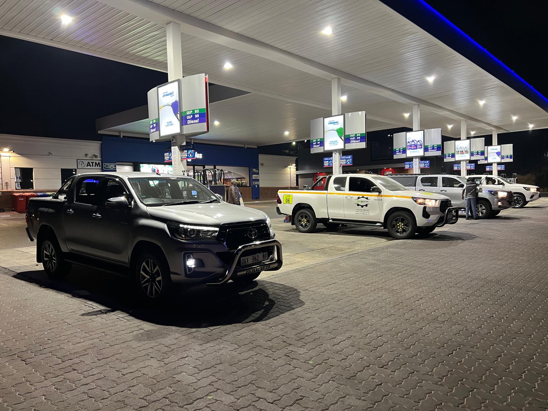 Toyota Hilux fleet on a Southern Africa shipment run